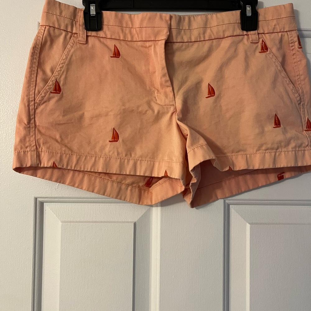 J. Crew Pink and Red Bermuda Shorts